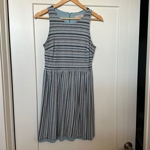 LOFT | light blue patterned dress, small